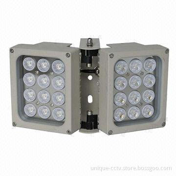 IR Illuminator w/ 24pcs 2W Dot-matrix IR LED, IP66 Waterproof and -40 to 55&degC Working Temperature